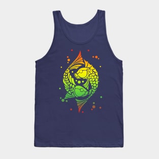 Rainbow koi fish. Symbol of good luck Tank Top